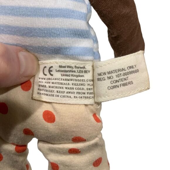 APPLE PARK Organic Farm Buddies Plush Toy Boxer the Dog - Picture 10 of 12